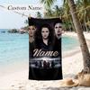Twilight Custom Name Printed Beach Towel Personalized Soft Towel For Swimming Beach Travel