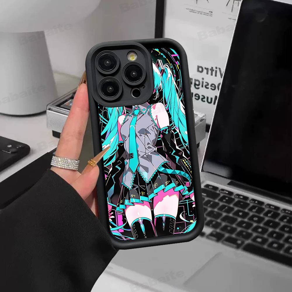 Hatsun M-MikuES Anime For IPhone 17 15 13 12 11 14 Pro Max X XR XS 16 Plus Shockproof Candy Back Cover