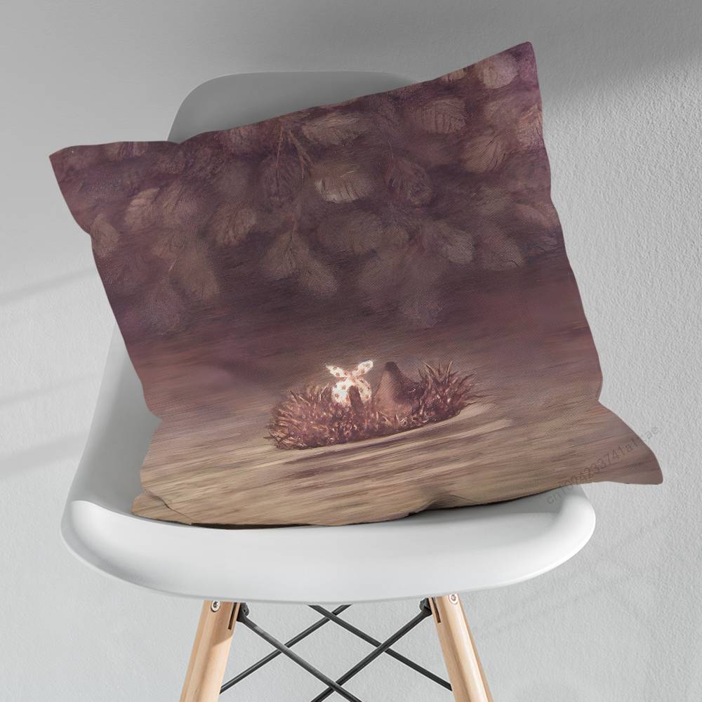 Retro Vintage Hedgehog Pillowcase for Sofa Room Office Decor Printing  Merchandise AllMatch Cushion Cover