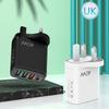 36W PD Fast Charger: 5V4A Multi-Port Adapter with 3 USB Ports, Compatible with European, American, and UK Standards