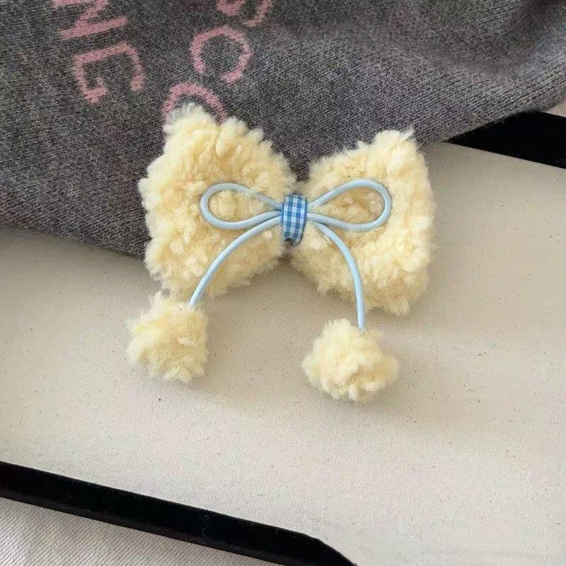 Gentle White Lace Bow Duckbill Clip for Bangs & Ponytails