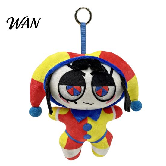 Mini Plush Toy Keyring Clown Keychain for Backpack Cute Stuffed Animal Soft Handbag Pendant Purse Charm Funny Gift Kids Women Fluffy