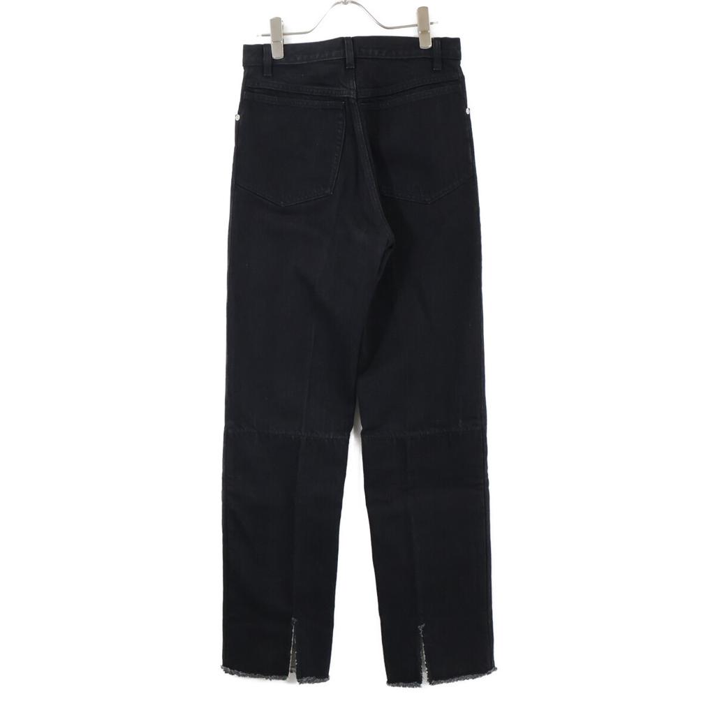 CELINE 2 1V89/523B Phoebe Black Cut-Off Denim Pants Bottoms 34 blackUsed