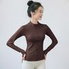 Stand-up collar blazer casual slim fit slim fit warm thin velvet jacket running tight zip cardigan yoga top