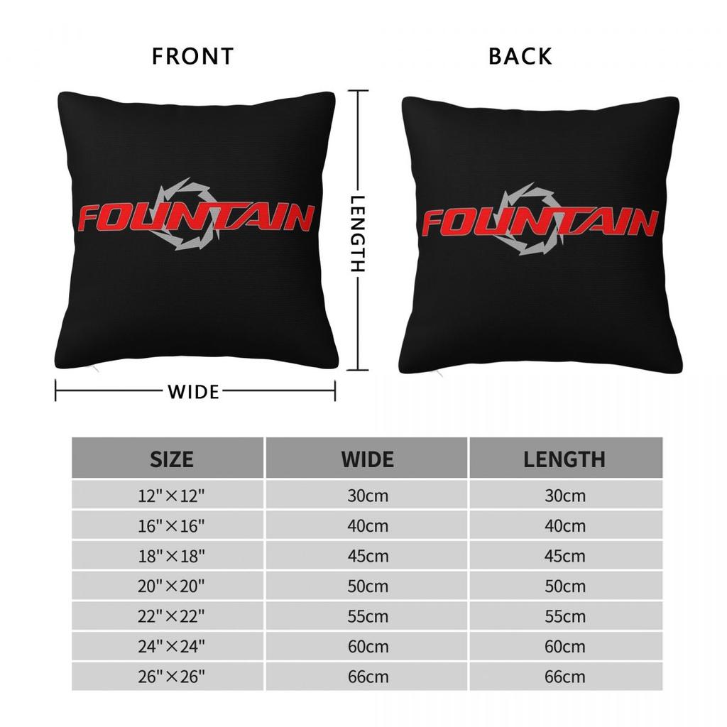 Fountain Powerboats Boat Square Pillowcase Polyester Linen Velvet Creative Zip Decorative Pillow Case Home Cushion Cover 45X45