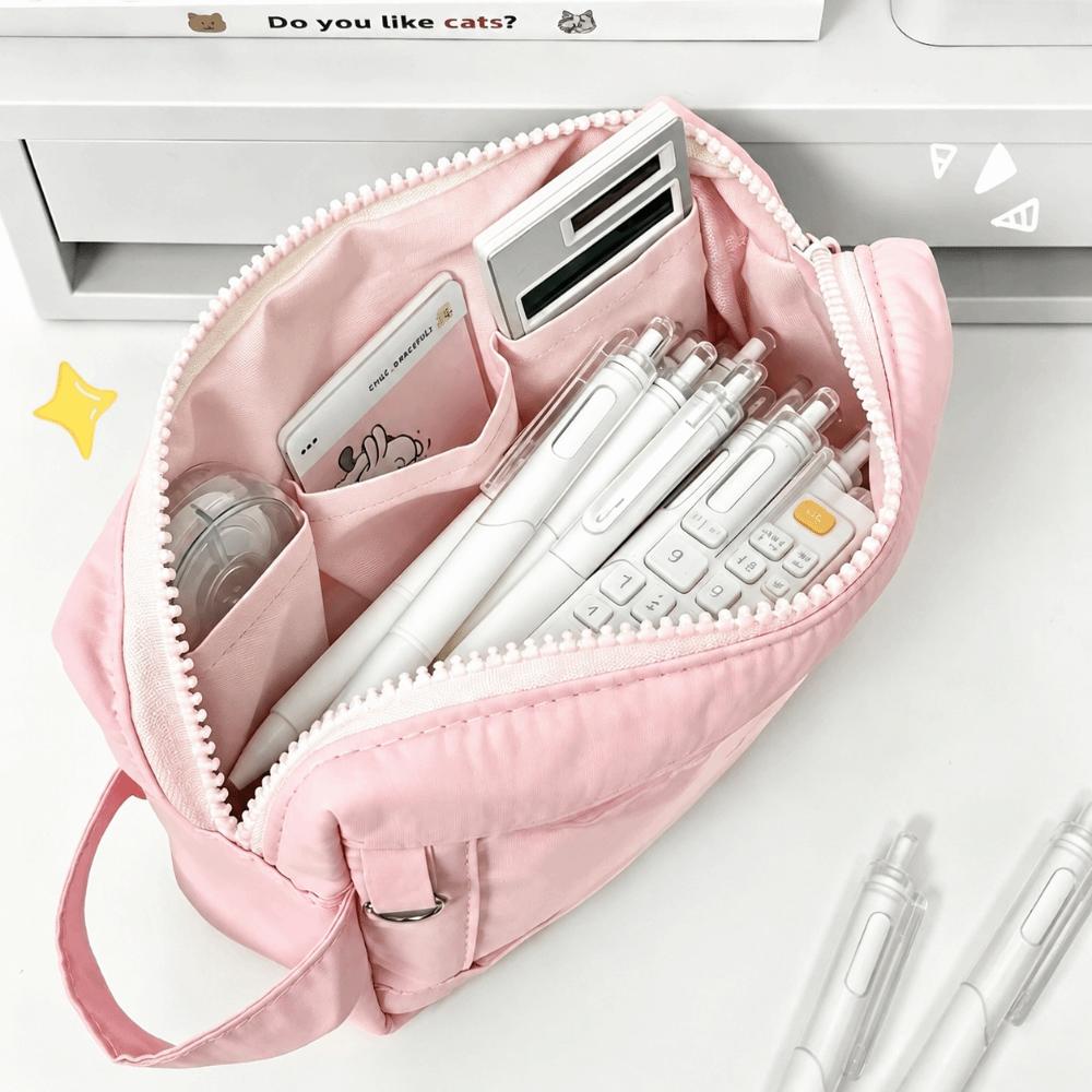Large Capacity Pencil Case Portable Pencil Pouch Kawaii Stationery Bag  Students Gift