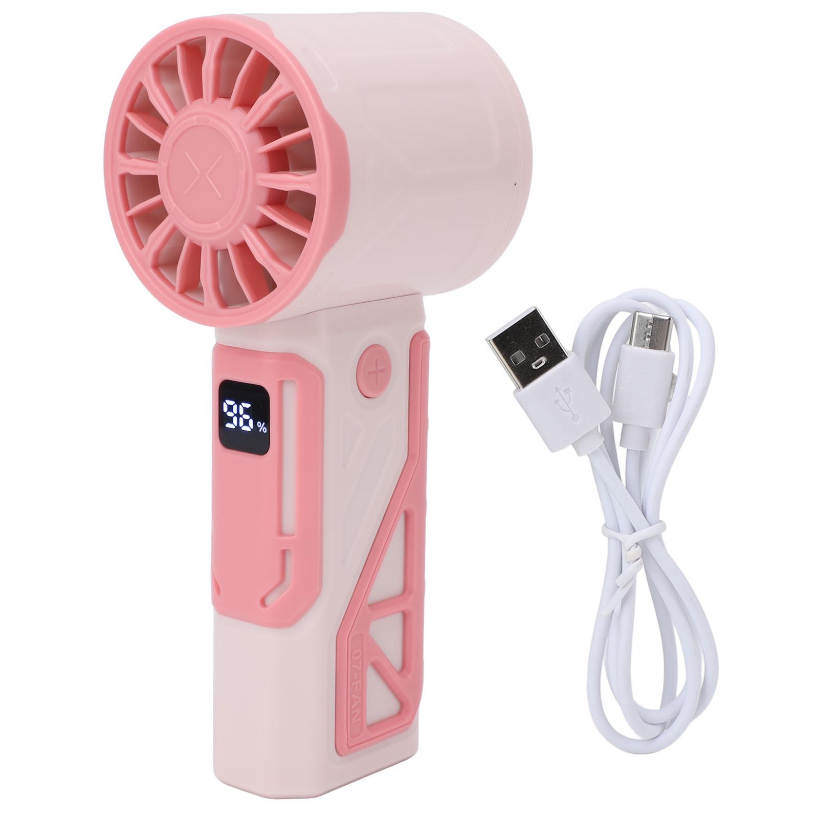 

Мини портативный вентилятор мощный ручной вентилятор USB перезаряжаемый персональный маленький ручной вентилятор тихий для путешествий ма Pink