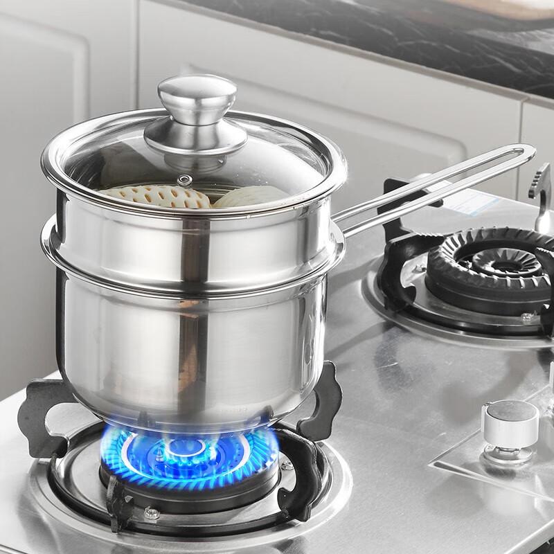 Shangheng 304 Stainless Steel Milk Pot with Steamer