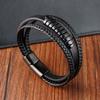 Men Bracelet Fashion Multi-layer Leather Stainless Steel Magnet Clasp Bangles Birthday Jewelry for Male Accessories Gifts