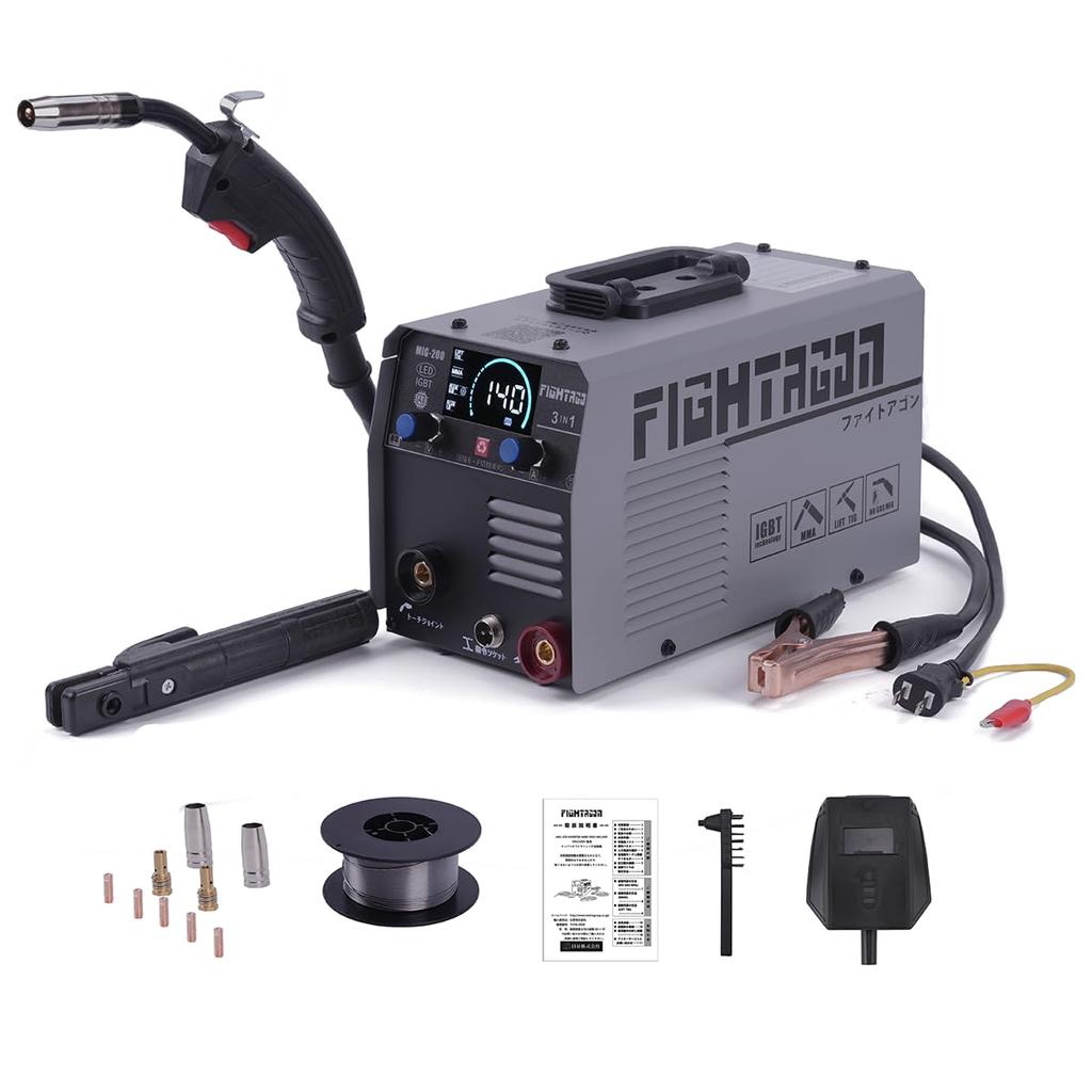 Welding Welding Machine MIG200 LED Maximum Output TIG Combined Welding Arc Welding Rated Usage Equipped with Home for Manual Included [FIGHTAGON]