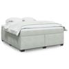 VidaXL Slat Bed Base and Mattress Light Grey 180x200cm Velvet, Bed, Platform Bed, Panel Bed, Furniture of 3285299