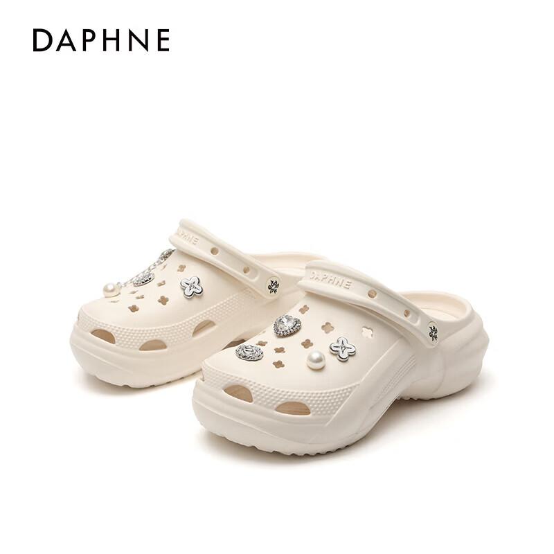 Женские дырчатые клоги Daphne Cloud Soft 37 бежевый