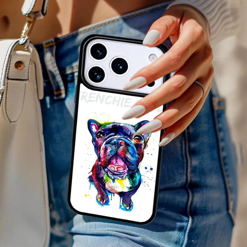 French Bulldog Dog Pug Phone Case For iPhone 17 Air 14 15 13 12 Max Cover For Apple 14 15 16 16e 11 Pro Max Plus Coque