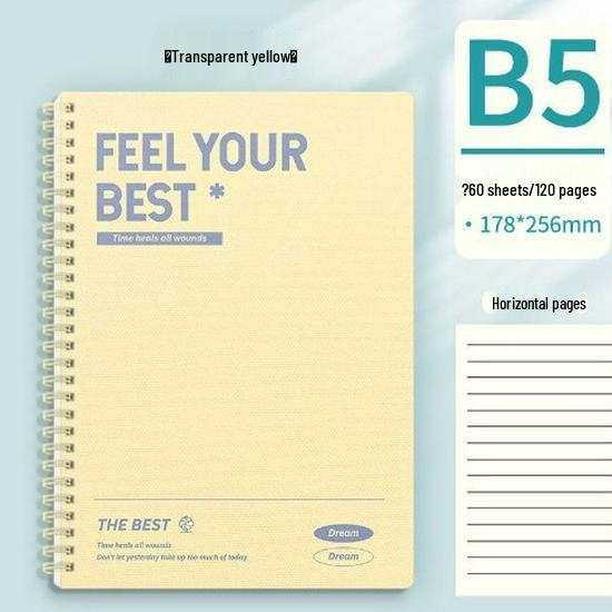 A5 Spiral Multicolor Thickened Blank Notebook for Students - Back To School Essentials