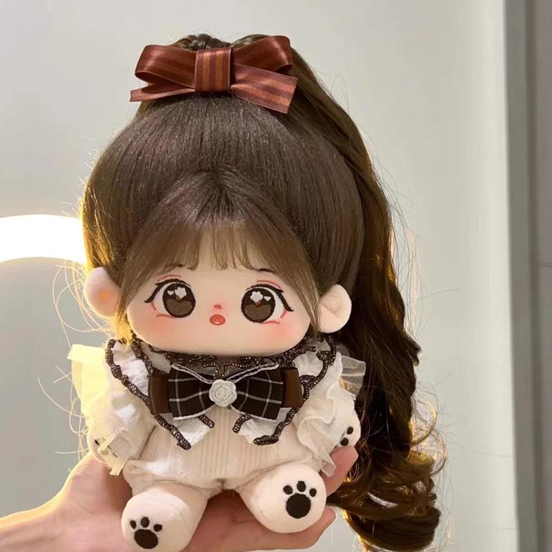 20cm Girl Doll Dress-Up Set - Cotton Outfits & Accessories for Female Friend Gift