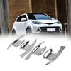 4pcs/set Car Outside Door Handle Bowl Cover Trim for MG ZS 2017-2018 Silver Chrome Car