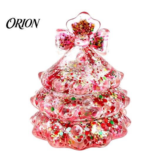 Soft Tree Squeeze Toys Christmas Stress Relief Toy, Slow Rebound Xmas Handheld Decompression Tools Clear Sensory Fidget Toy with Glitter for