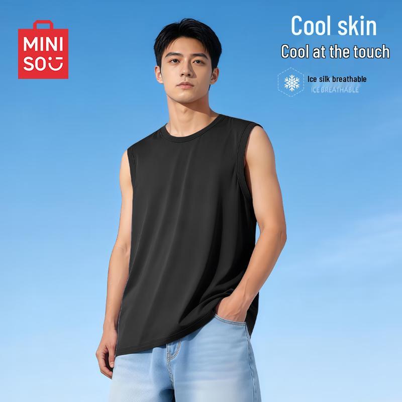 MINISO Men s Ice Silk Cooling Quick-Dry Tank Top M