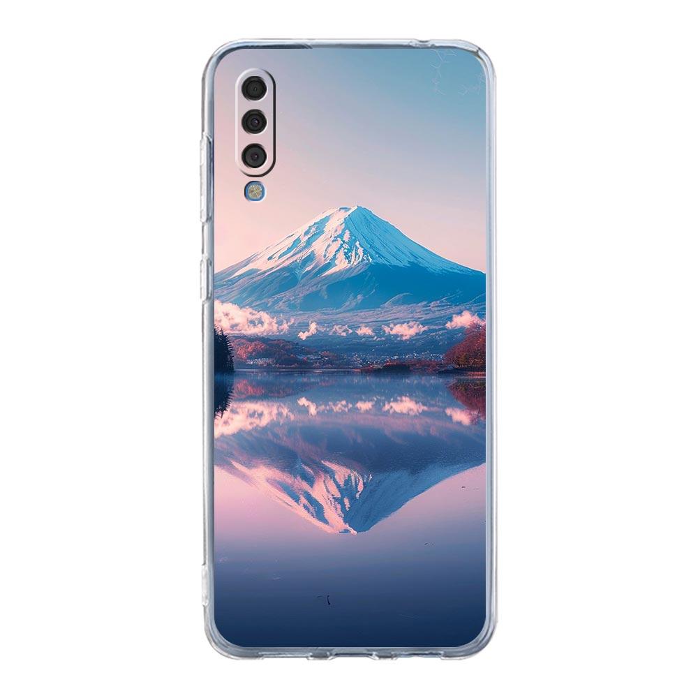 Phone Case For Samsung A26 A36 A56 A54 A52 A50 A70 A40 A20E A12 A14 A16 A22 A24 A42 A34 A32 5G A06 Cover Japan Mount Fuji Cherry