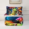 Cute Frog Guitar Comforter Set Botanica Mushroom 3 Piece Bedding Set Cartoon Comforter For Room Decor