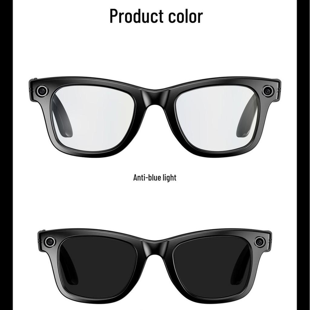 Smart Bluetooth Glasses with HD Camera: 500W Photo, Call Recording, and Translation