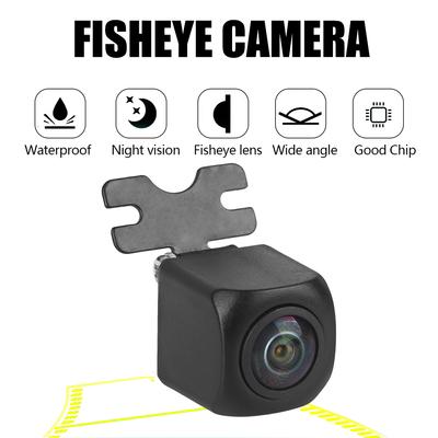 Universal à prova d'água 720P AHD/CVBS Mini Fisheye 170° Câmera de visão traseira para carro Visão noturna Monitoramento de estacionamento Câmera de backup grande angular