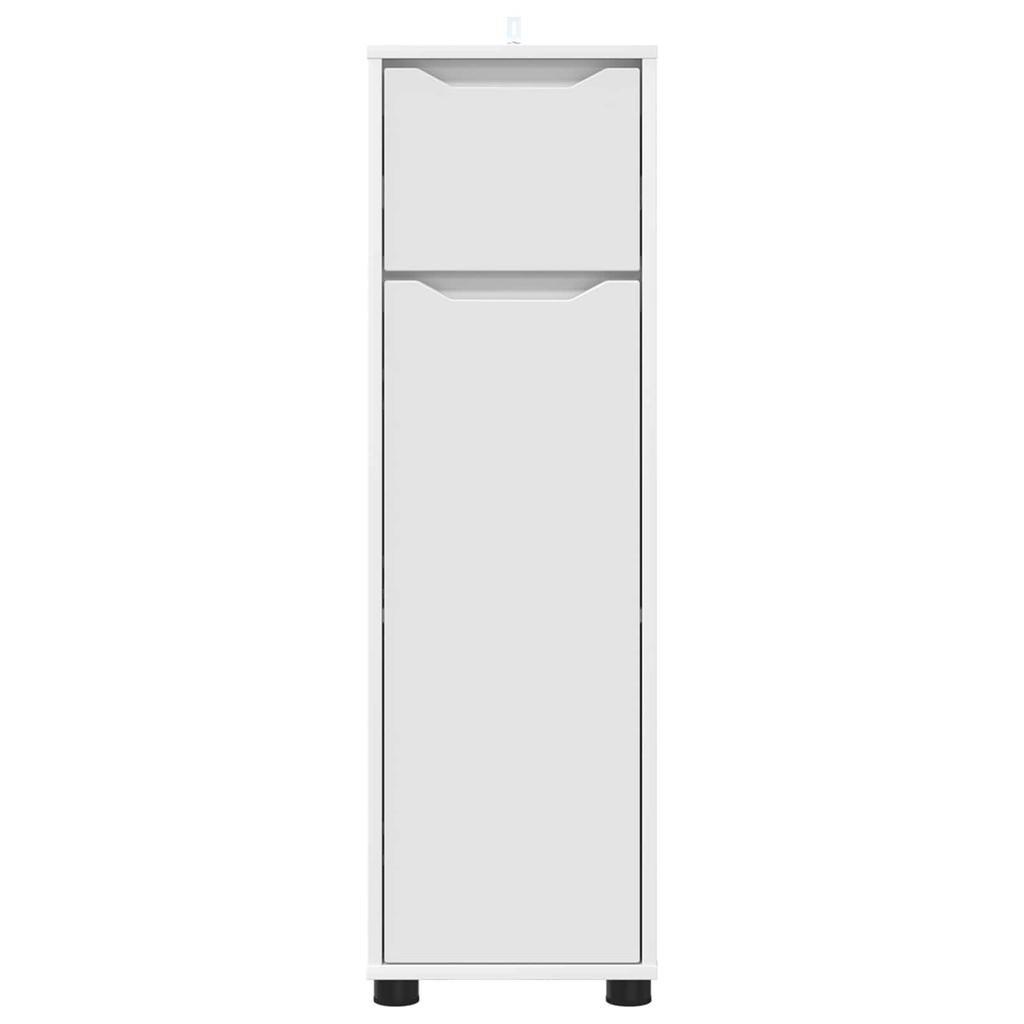 Bathroom Cabinet with Door White 30.5 x 30 x 101 cm Engineered Wood