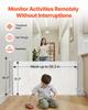 Retractable Baby Gate, Extends To 1430 Mm Wide, 795 Mm Tall, with Security Lock, Easy To Use, Walk Through Without Tripping, Mesh Dog Gate for Stairs,