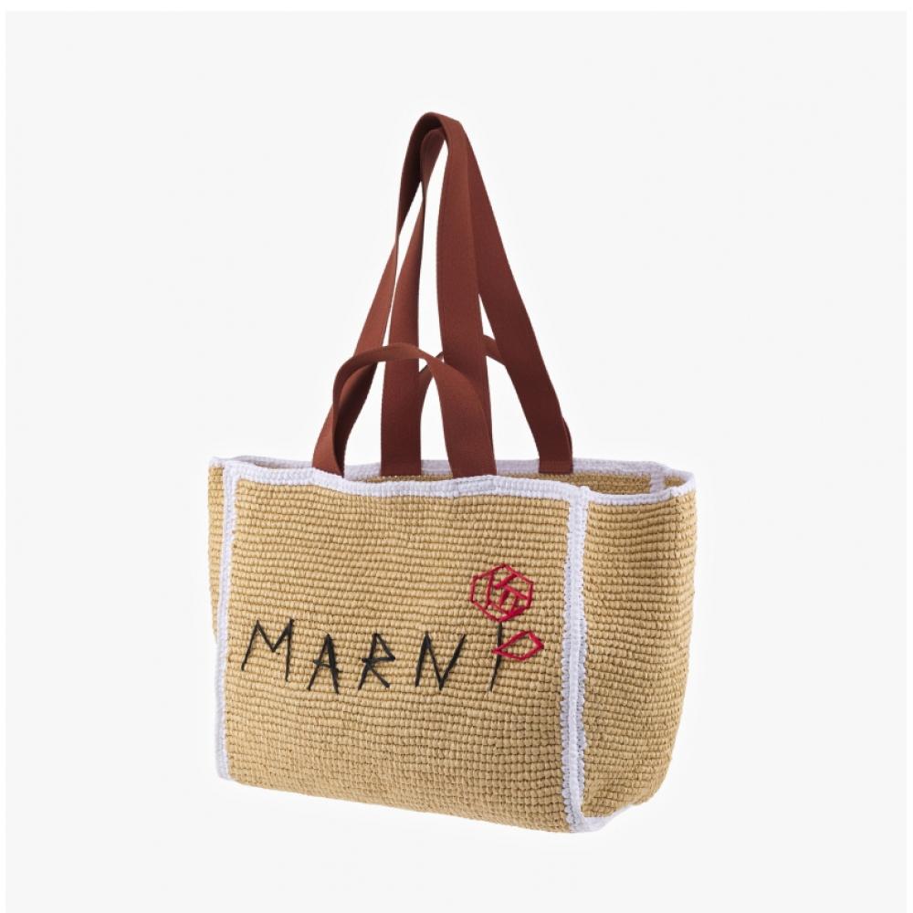 Marni Shmp0122l0 P6769 Zo761 Sillo Macrame Medium Shopper Bag Tote
