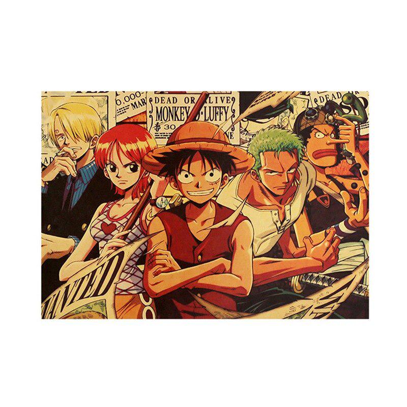 buy anime one piece poster vintage classic cartoon kraft paper poster painting wall stickers at affordable prices free shipping real reviews with photos joom