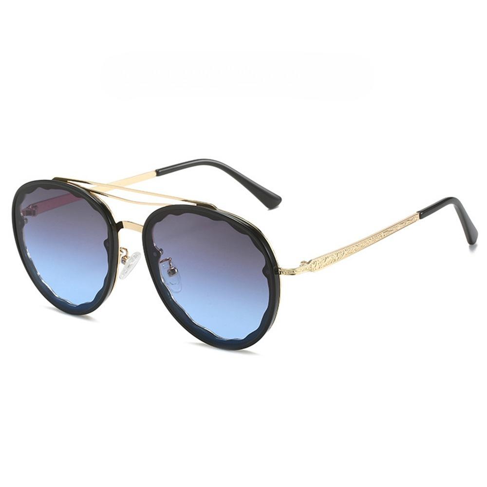 

New Metal Double Beam Lace Round Frame Sunglasses With UV Protection High-End Fashion Sunglasses for Women Men 2025 as pictures