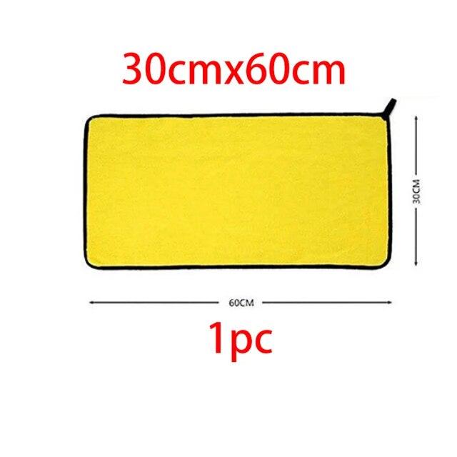 30x30/60CM Car Wash Microfiber Towel Cleaning Drying Cloth Hemming Care Cloth Detailing Wash Towel For BMW Toyota Kia Honda Ford
