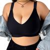 Plus Size Seamless Underwire Free Push Up Support Bra