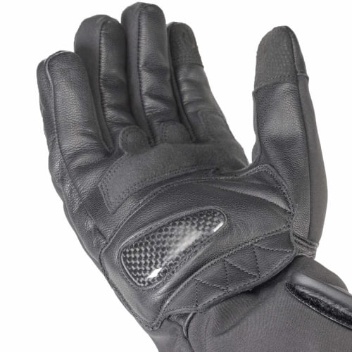 KOMINE Motorcycle Protect Touring Winter Gloves Black L GK-836 1281 Waterproof Cold Protection Carbon Stretch Material Protector for Autumn, Winter, a