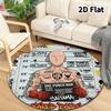 Onepunch Man Round Area Rug Carpet Rug For Living Room Bedroom Sofa Playroom Decor Nonslip Floor Mat