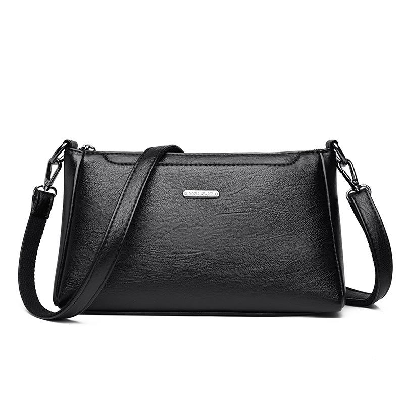 

Сумка Crossbody Mom Bag Простая мягкая кожаная легкая роскошная сумка и сумка на плечо чёрный