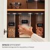 8 Piece Pantry Storage Container Set with Snap Lock Lids Clear Ribbed Design Food Organizer Includes Labels Perfect Dry Goods