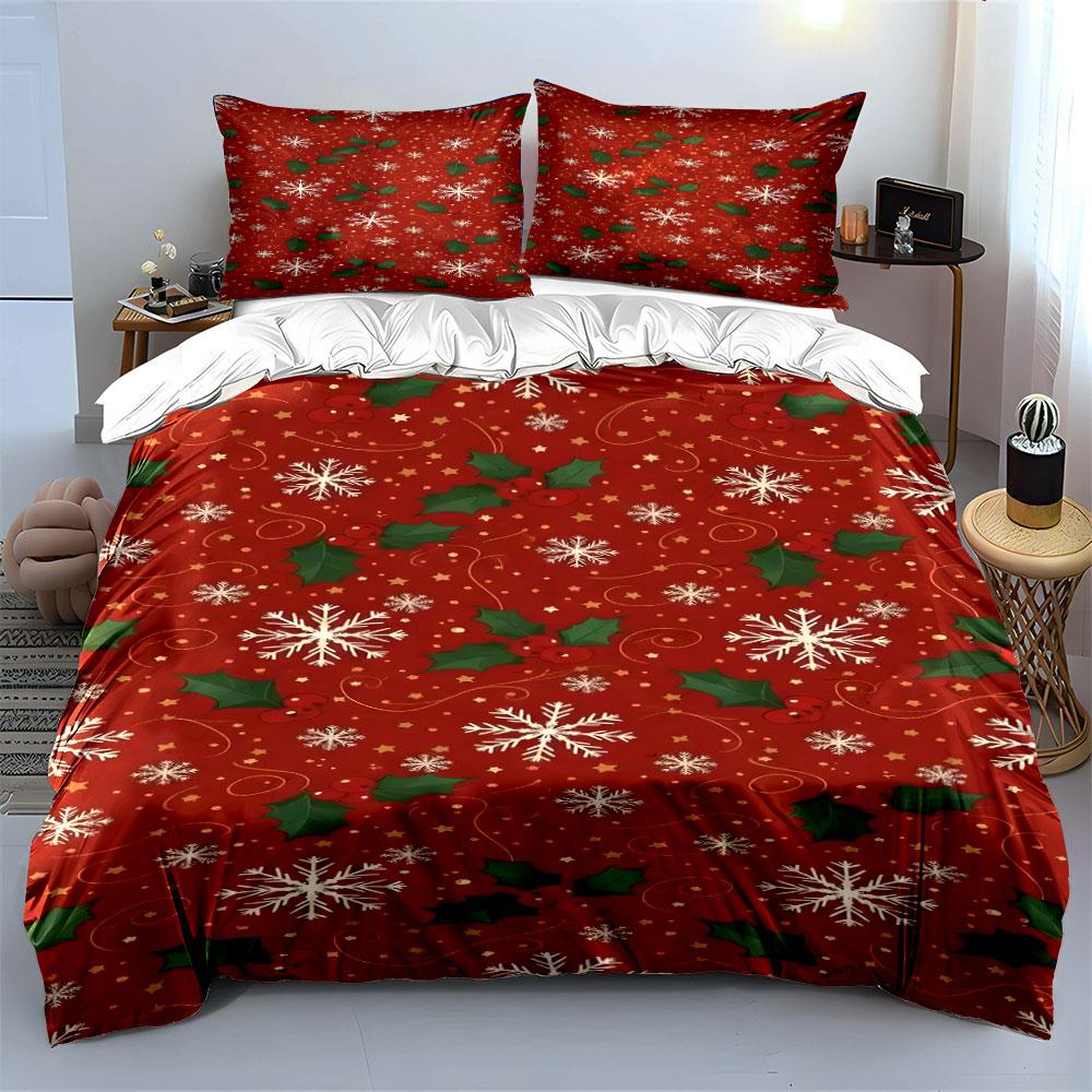 Festive snowflake harmony Bedding sets Duvet cover sets Duvet covers Pillowcases(1*Duvet Cover 2*Pillowcases without duvet insert)