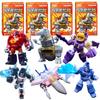 1/12Pcs Mini Transformer 5.5cm Optimus Prime Bumblebee Megatron Thundercracker Robot Action Figure Building Block Splicing Toys