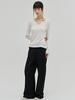 NOUVE V-Neck Wool T-Shirt - White