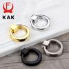 KAK 43mm Circle Handles Color Gold Silver Black Ring Zinc Alloy Door Handles Pulls Cabinet Drawer Knobs For Furniture Hardware