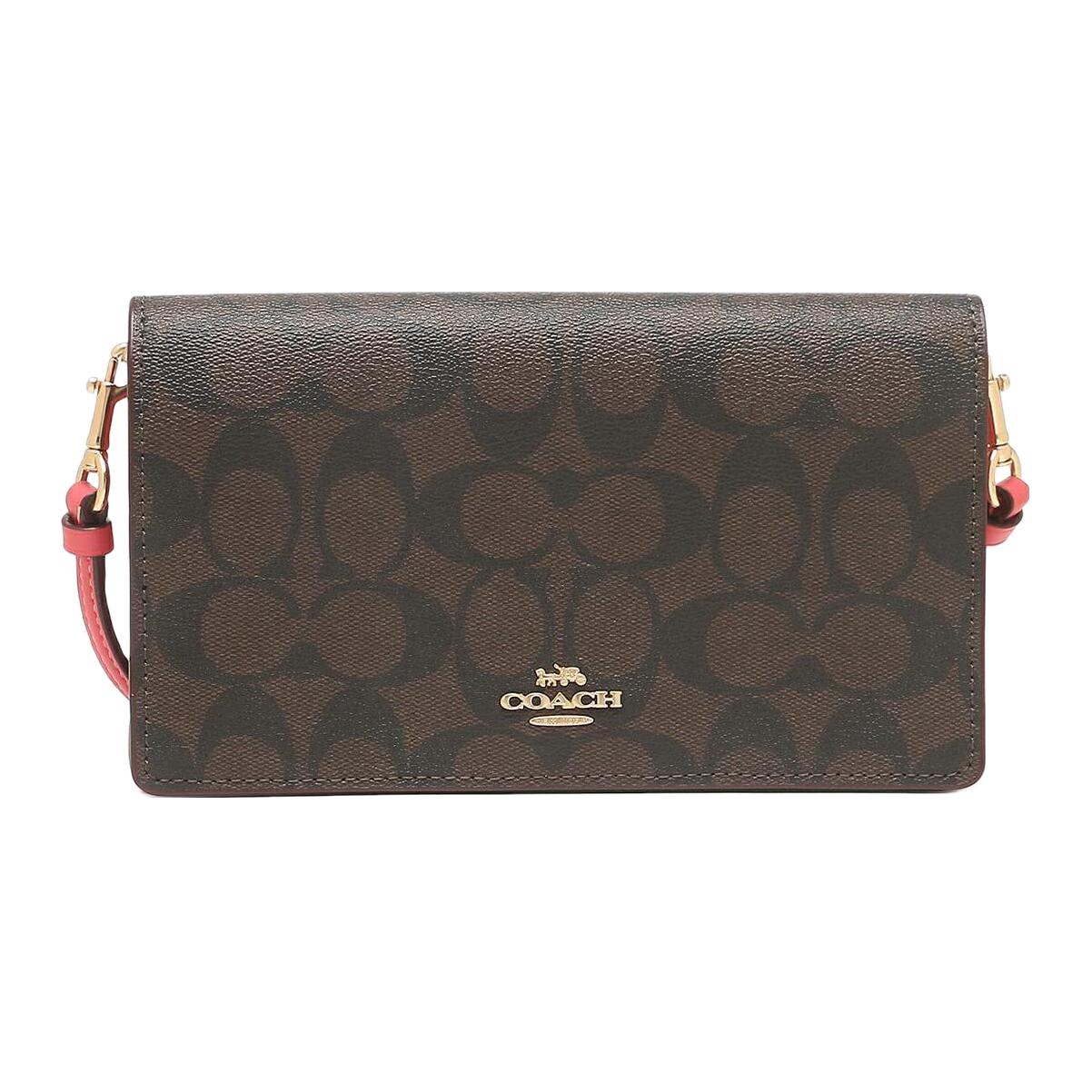 

Coach Anna 20 Snap Closure Multi Card Slot Interior Zipper Pocket Signature Synthetic Leather Smooth Leather Crossbody Bag Small 3036-IMUOE Basic Set (Bag+Dust Bag)