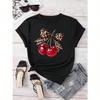 Fashion Cherry Print Wounisex T-Shirt Short Sleeve Crew Neck Casual Tops For Summer Spring Wounisex's Clothing Tops Tees