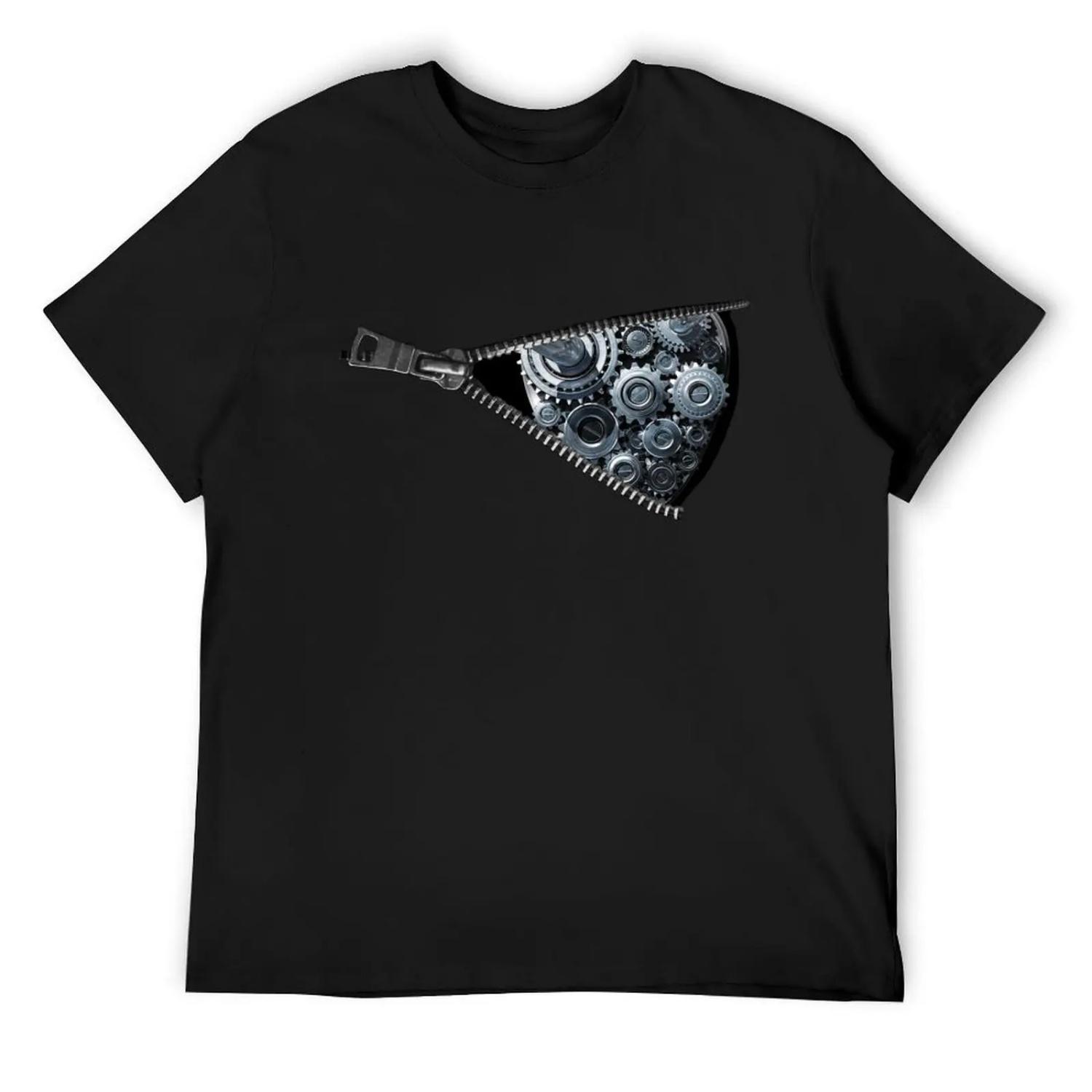 Mechanical- heart T-Shirt funny shirt cotton cute tops custom t shirt topping oversized t shirts for men S