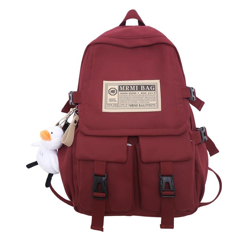 Stream Backpack Boys and Girls Large Capacity Casual Bag High Junior High School Student Burden Reduction Student Backpack