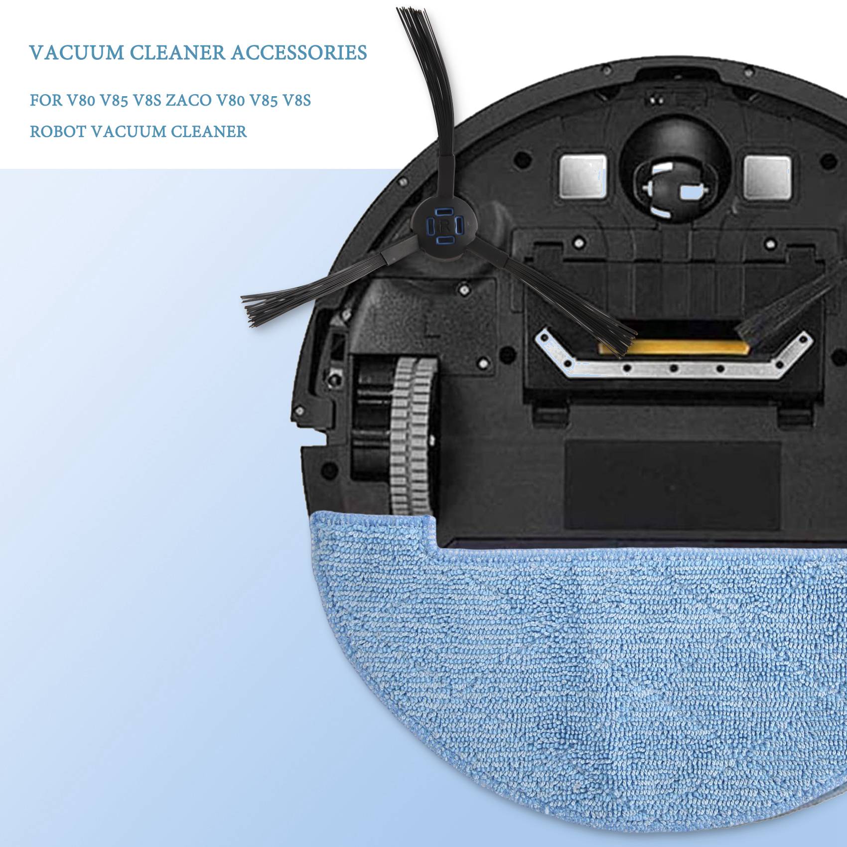 

ABWR-Replacement Filter Brush Wipe Spare Parts Accessory Set For ILIFE V80 V85 ZACO V80 V85 Robot Vacuum Cleaner