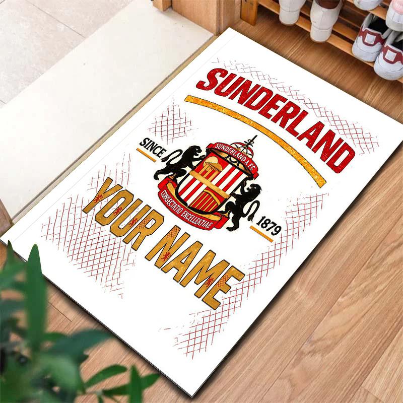 Sunderland Association Football Club Custom Name Carpet Rug For Living Room Bedroom Home Sofa Decoration Kids Play Nonslip Floor Mat
