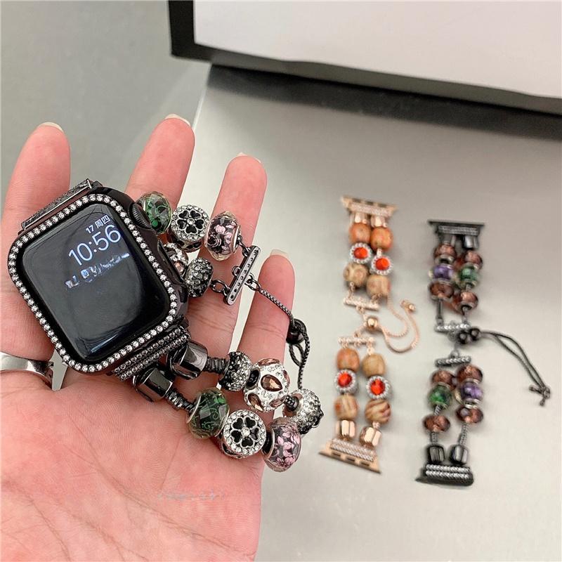 

DIY металлический бисер iwatch se 49/45/44/42 мм ремешок для Apple S8 ремешок для часов applewatch s7 6 5 4 3 ремешок аксессуары