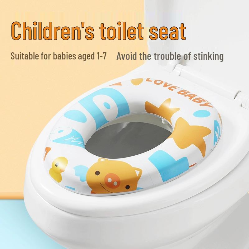 Kinderweicher Toilettensitz mit vergrößertem Kissen für den Heimgebrauch