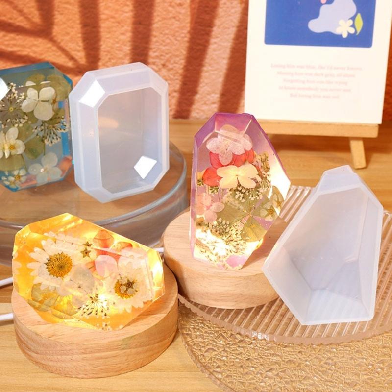 Large Multi-Faceted Gem Stone Resin Epoxy Mold for Jewelry Soap,Ice Making,Gemstone Isomalt Baking,Cabochon Candle Craft